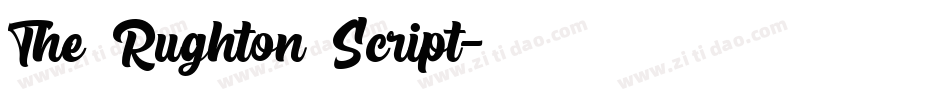 The Rughton Script字体转换